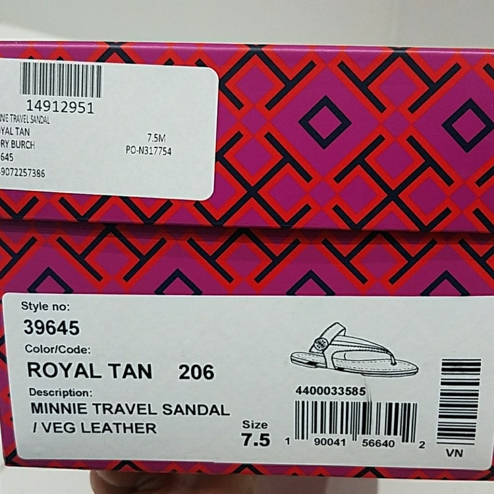 Tory Burch Minnie Travel Sandal in Royal Tan NWT